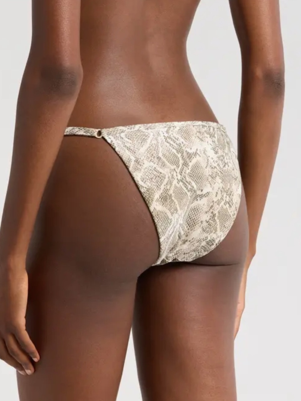 NWT Good American Perfect Fit Snakeskin Bikini Bottoms